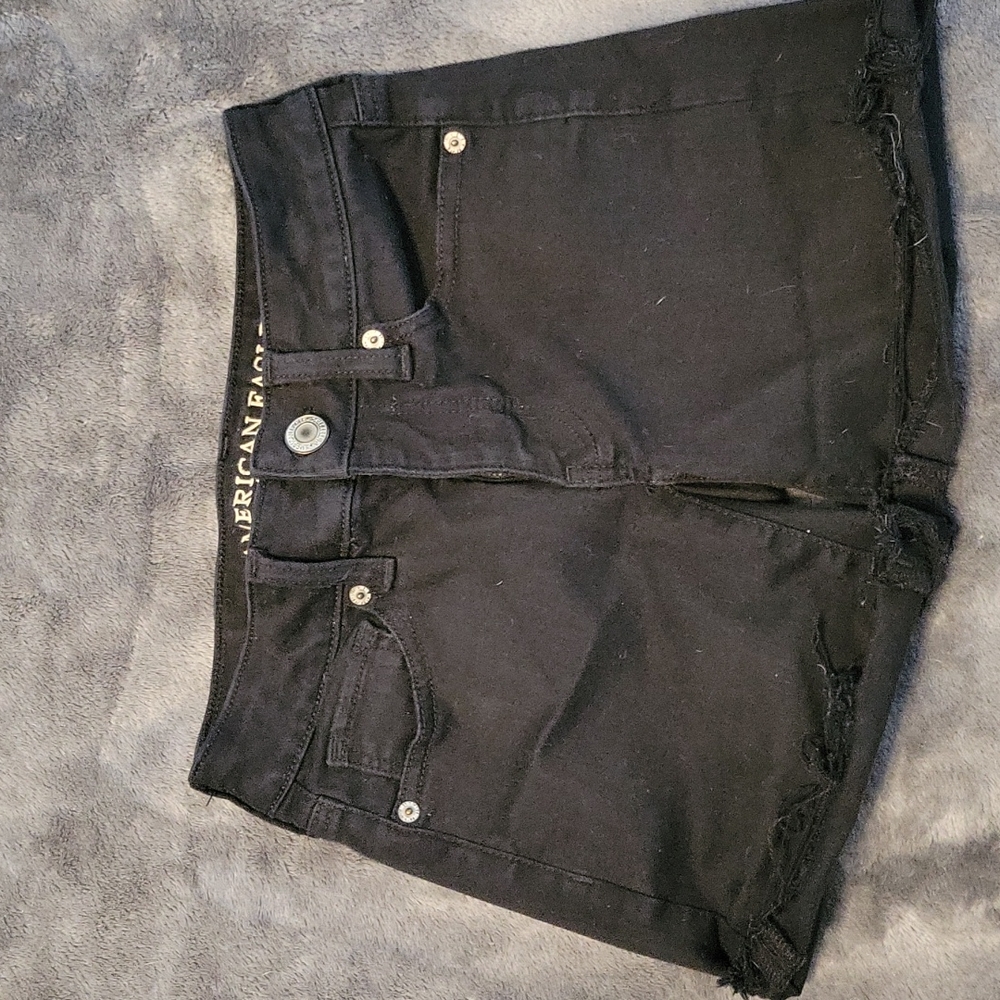 American Eagle Black Denim Shorts